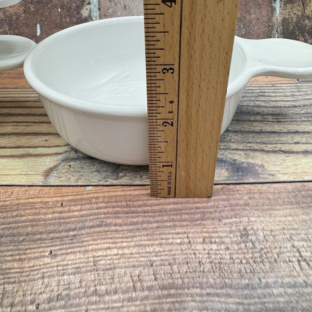Corning Ware White Grab It Bowls P-150-B Set of 3 Vintage No Lids Tab Handle